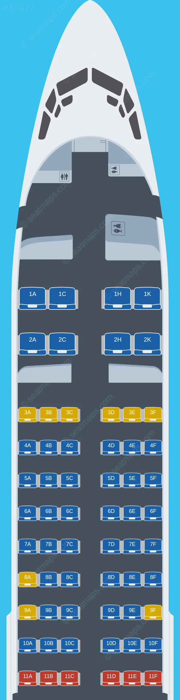 Alrosa Aviakompania Boeing 737-800 V.2 seatmap preview