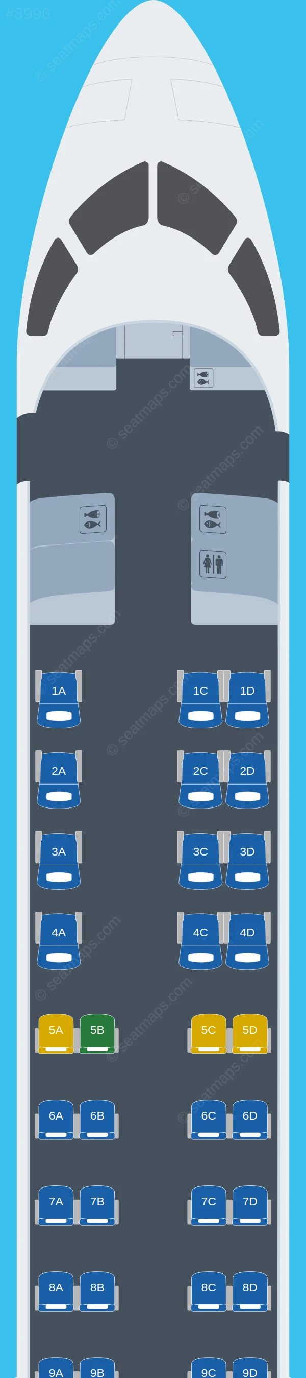 Delta Bombardier CRJ900 V.2 seatmap preview