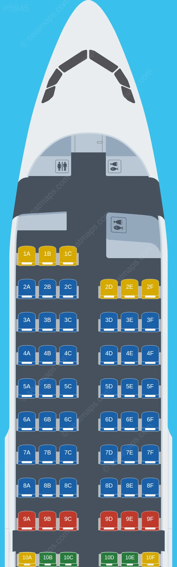 Iberia Airbus A319-100 seatmap preview
