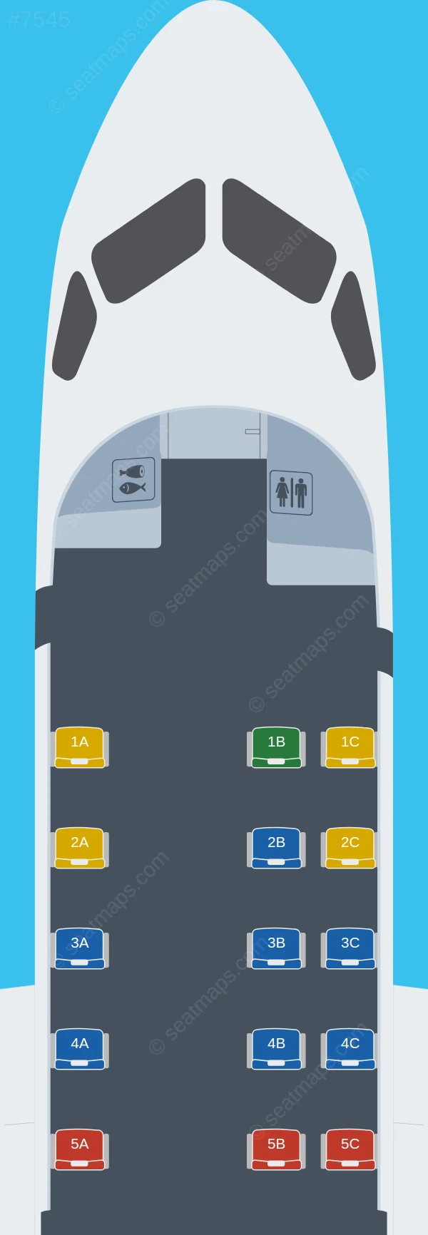 REX Airlines Saab S340 V.1 seatmap preview