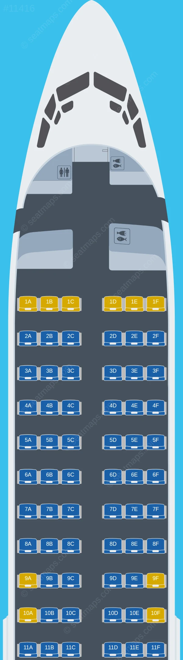 Sepehran Airlines Boeing 737-400 seatmap preview