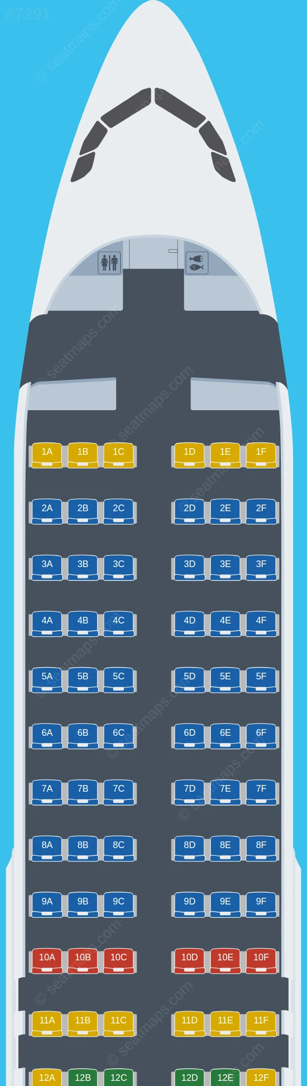 Eurowings Airbus A320-200 V.2 seatmap preview
