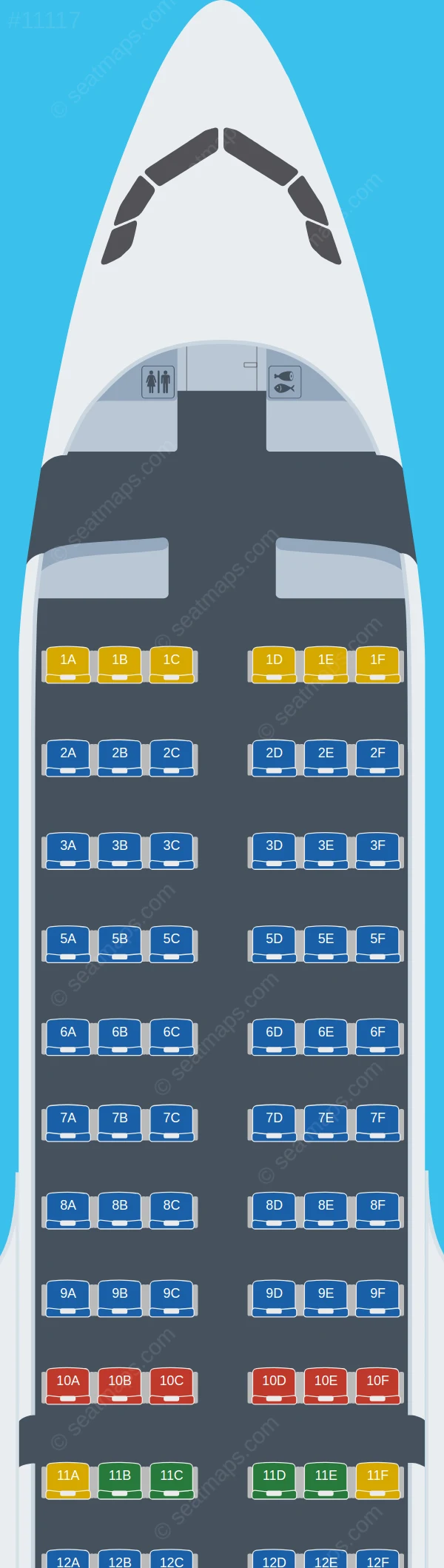 StarFlyer Airbus A320-200 V.1 seatmap preview