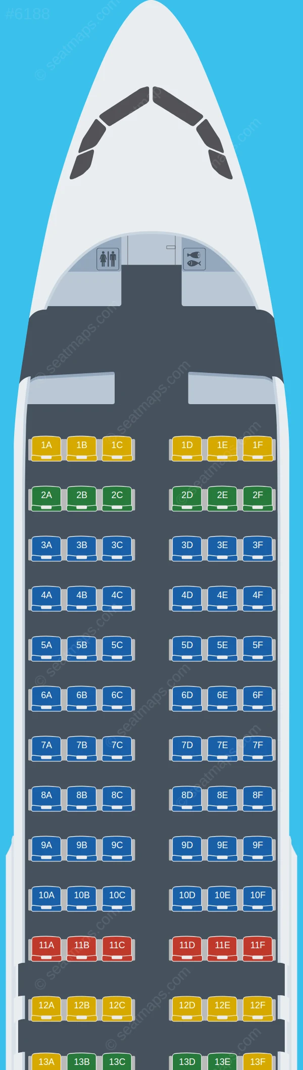 Spring Airlines Airbus A320-200 V.2 seatmap preview