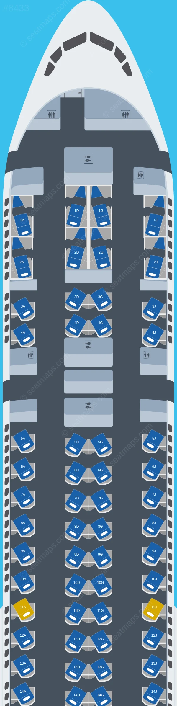 American Airlines Boeing 777-300ER V.1 seatmap preview