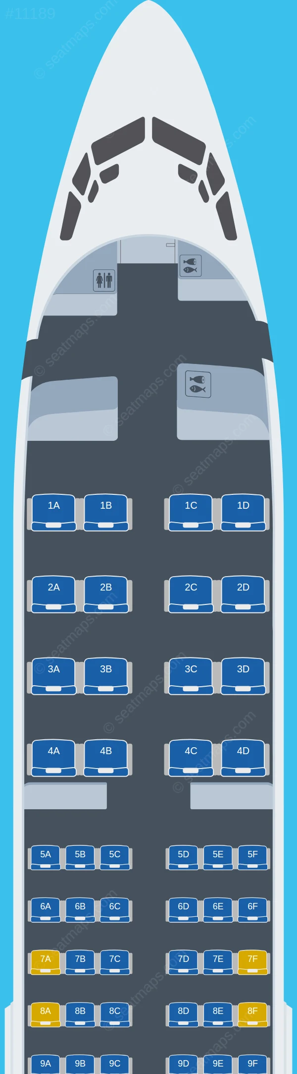 Daallo Airlines Boeing 737-400 seatmap preview