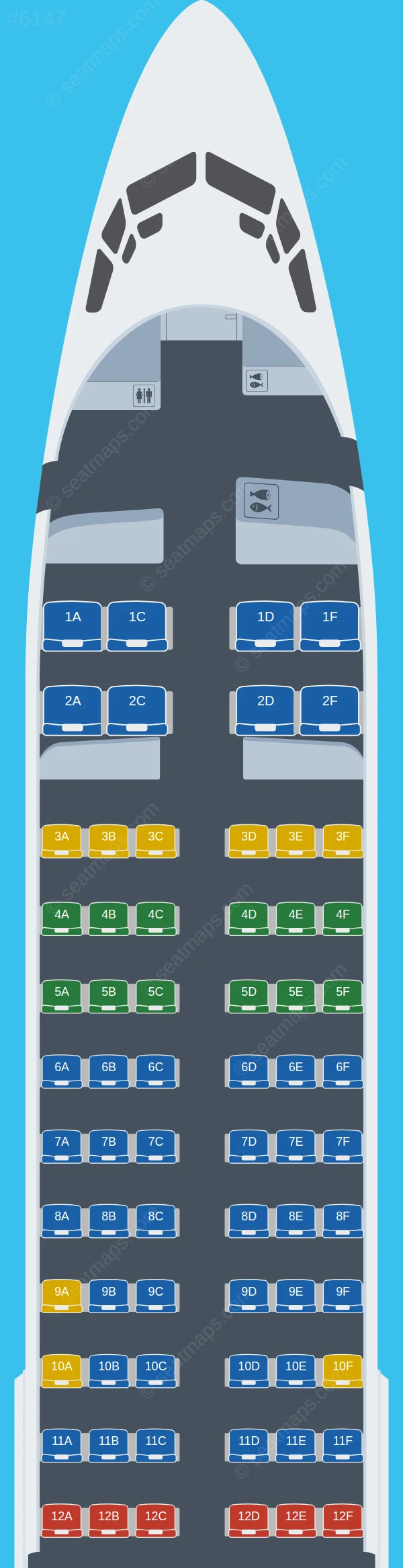 Shandong Airlines Boeing 737-800 seatmap preview