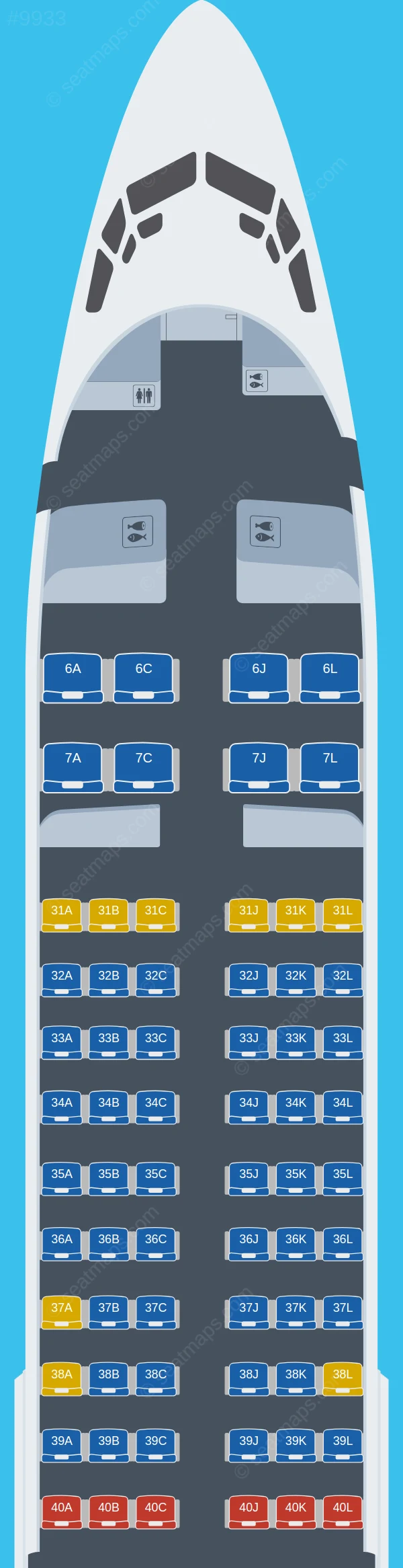 Shanghai Airlines Boeing 737-800 V.1 seatmap preview