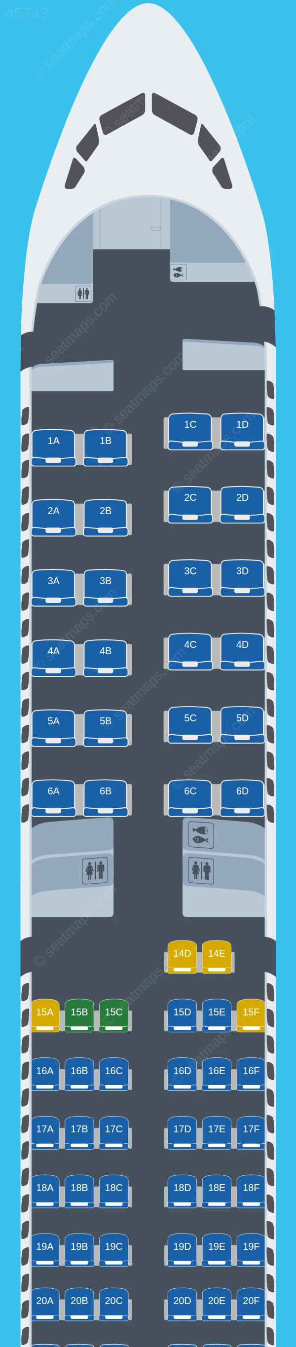 Delta Boeing 757-300 seatmap preview