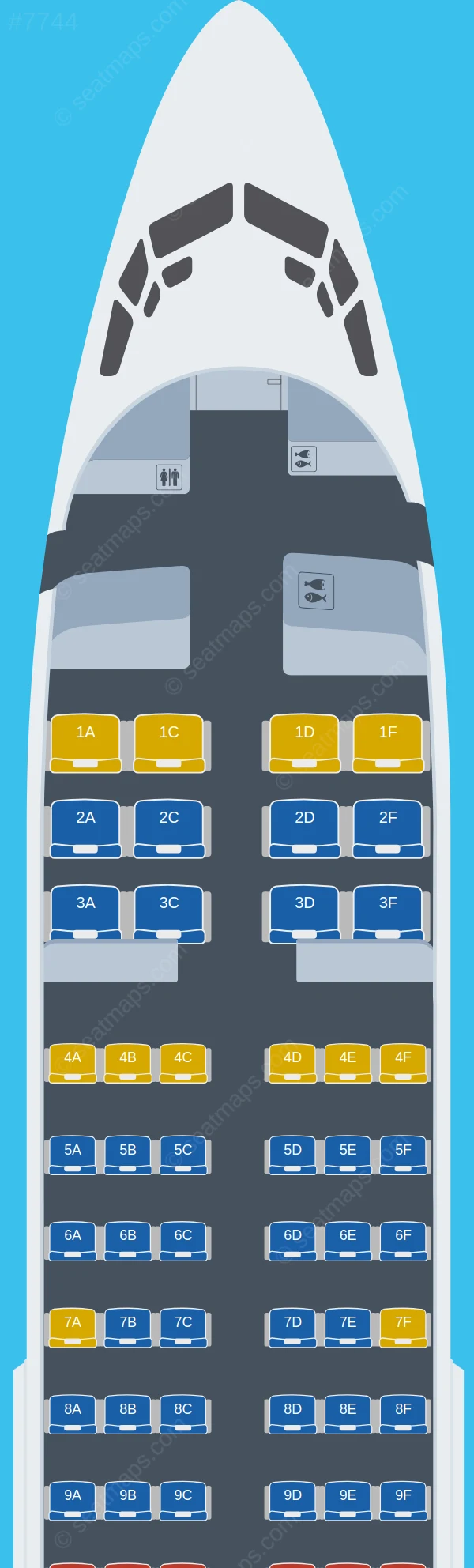 MIAT Mongolian Airlines Boeing 737-700 V.2 seatmap preview