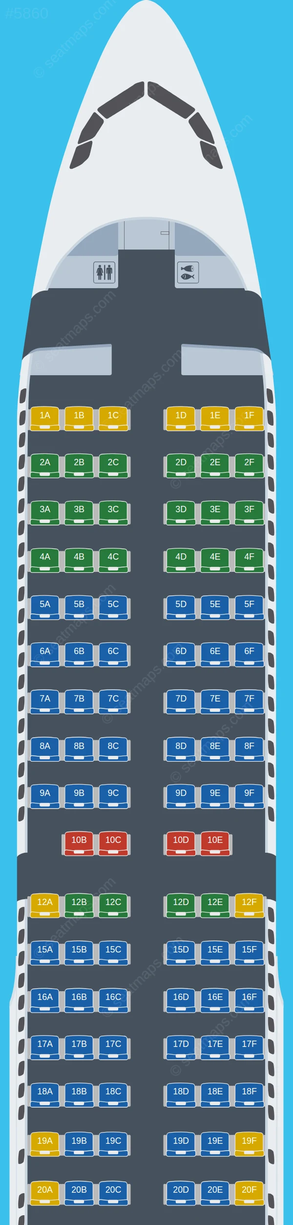 Vueling Airbus A321-200 seatmap preview