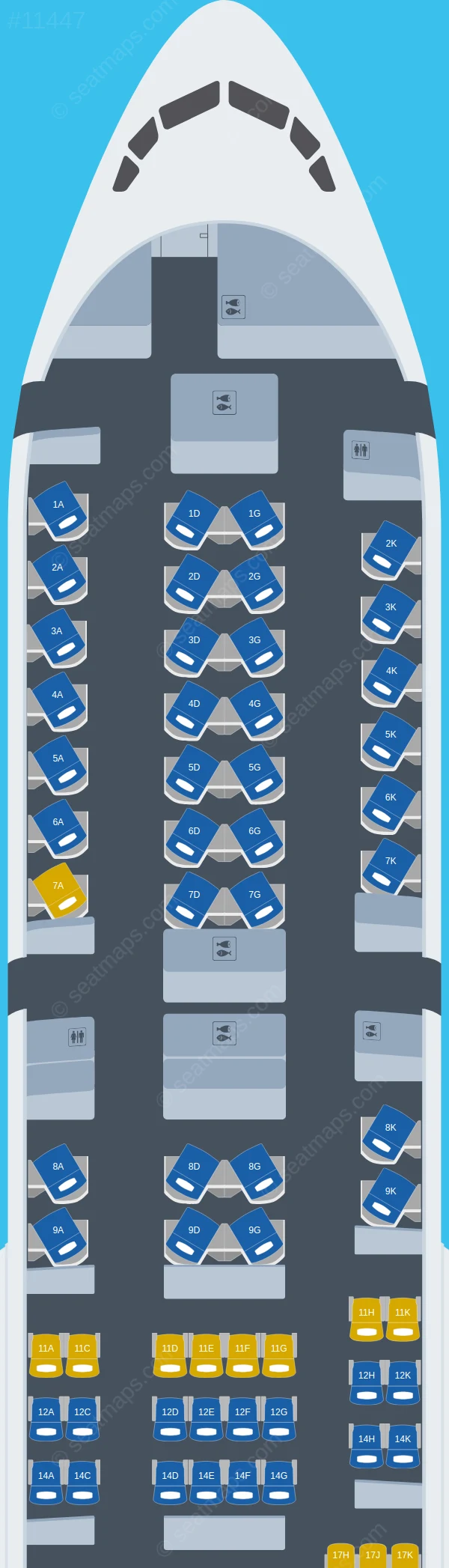 KLM Boeing 777-200ER V.2 seatmap preview