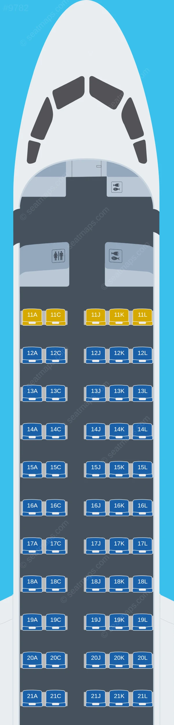 Air China COMAC C909 seatmap preview