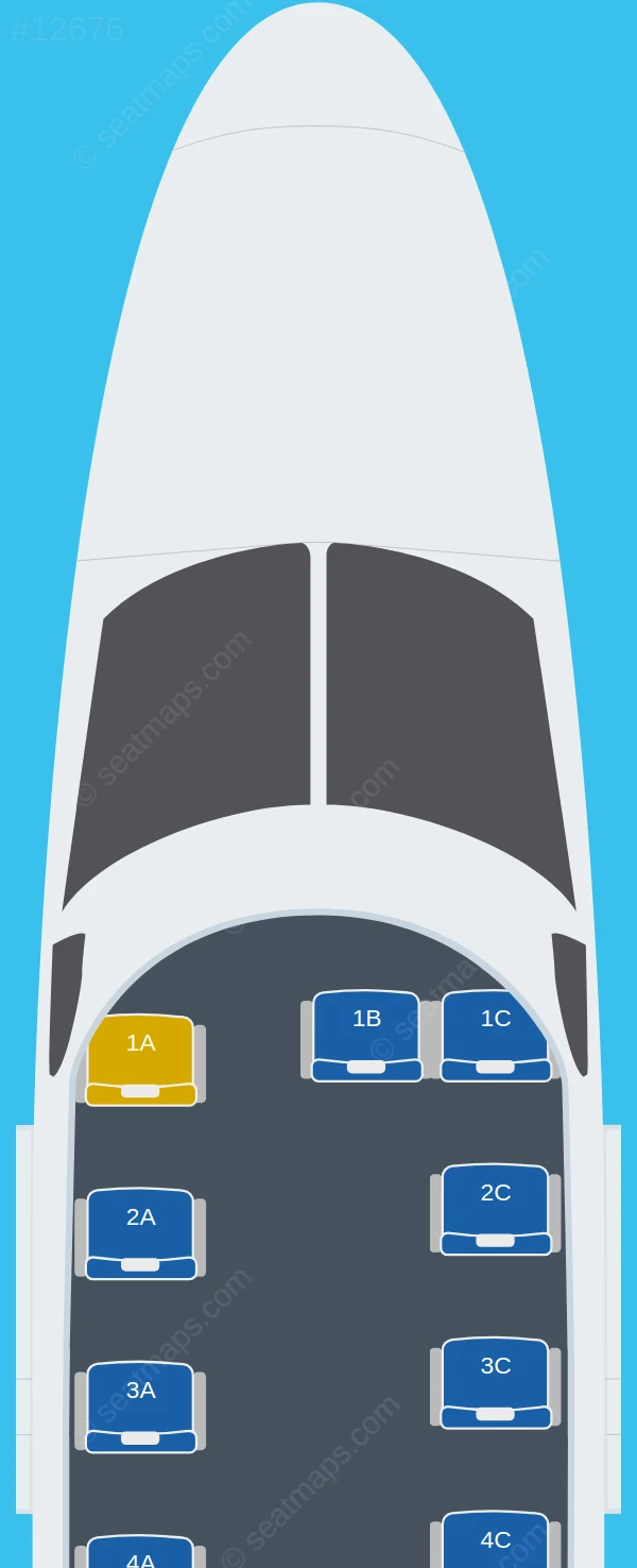 Southern Airways Express Cessna 208B Grand Caravan seatmap preview