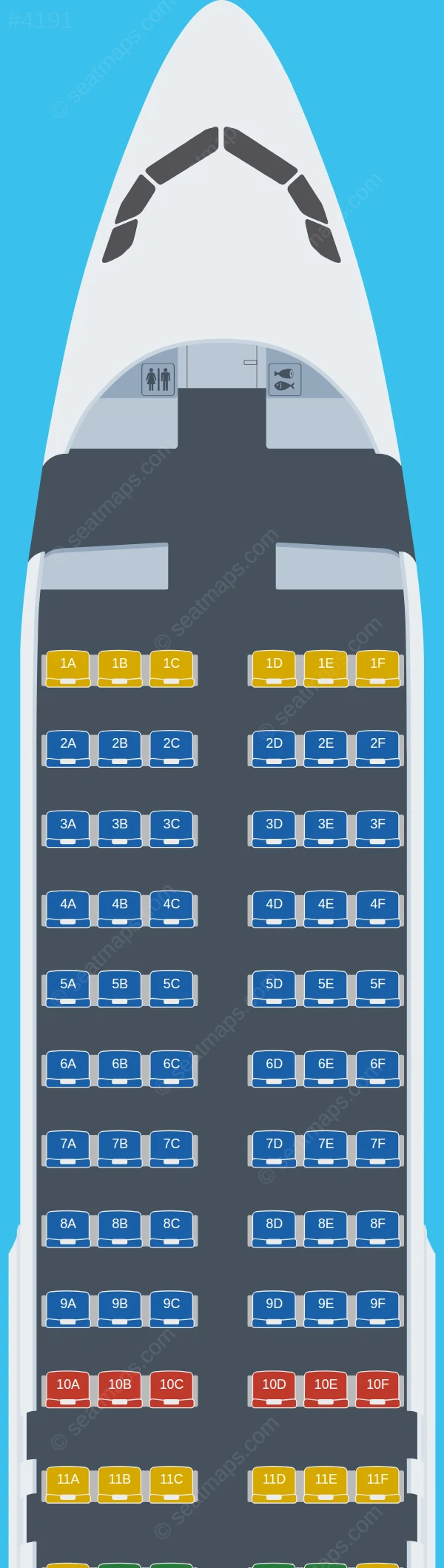 Titan Airways Airbus A320-200 V.2 seatmap preview