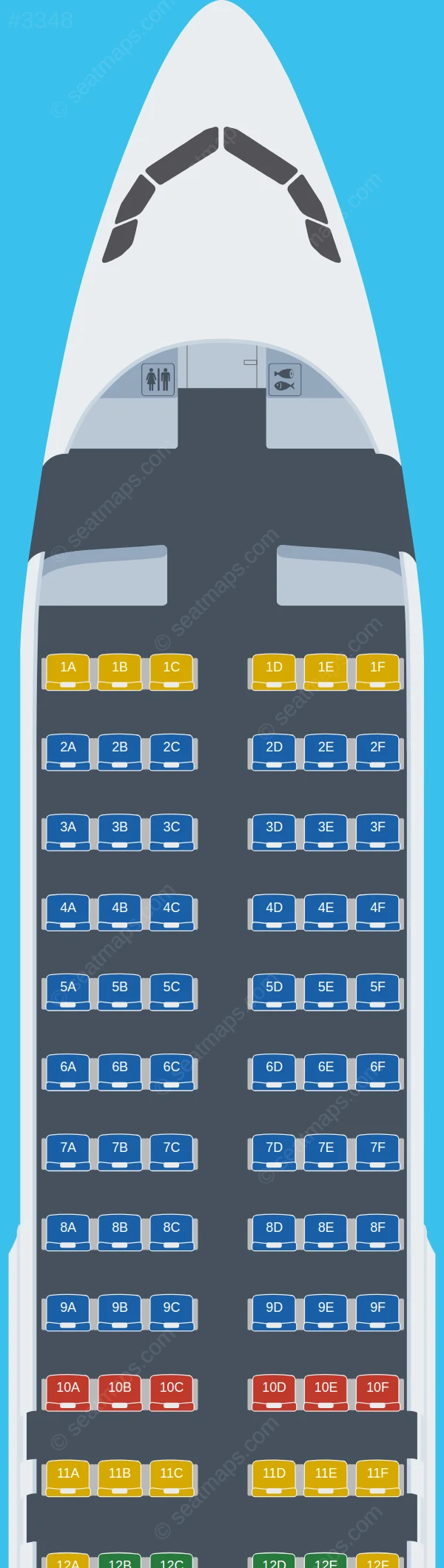 SAS Airbus A320-200 seatmap preview
