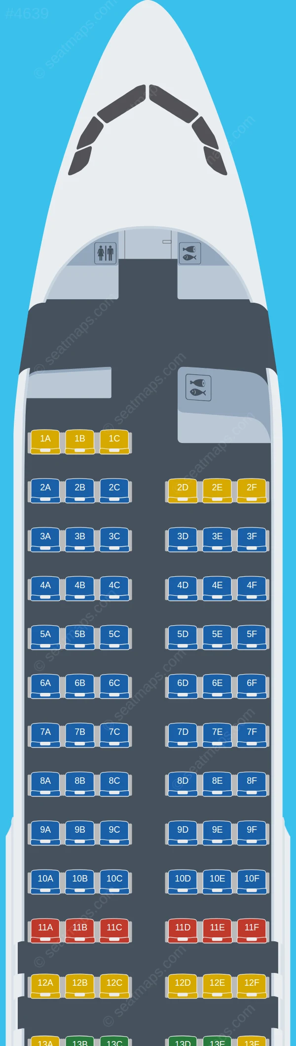 Air Cairo Airbus A320-200 V.1 seatmap preview