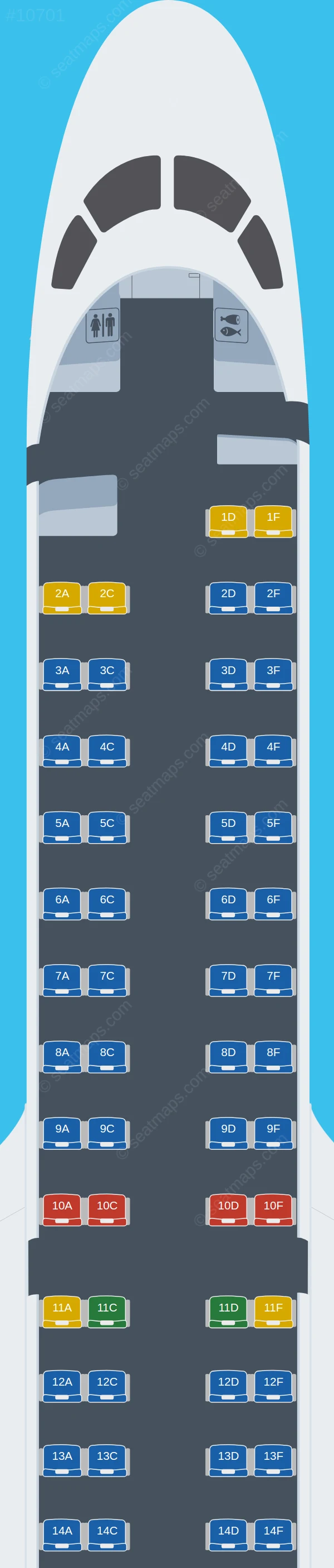 Widerøe Embraer E190 E2 seatmap preview