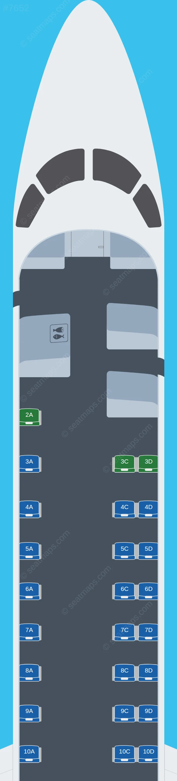 Loganair Embraer ERJ 145 seatmap preview