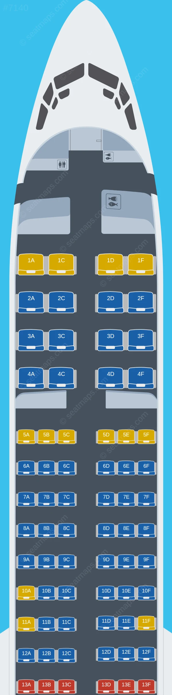 Somon Air Boeing 737-900 ER seatmap preview