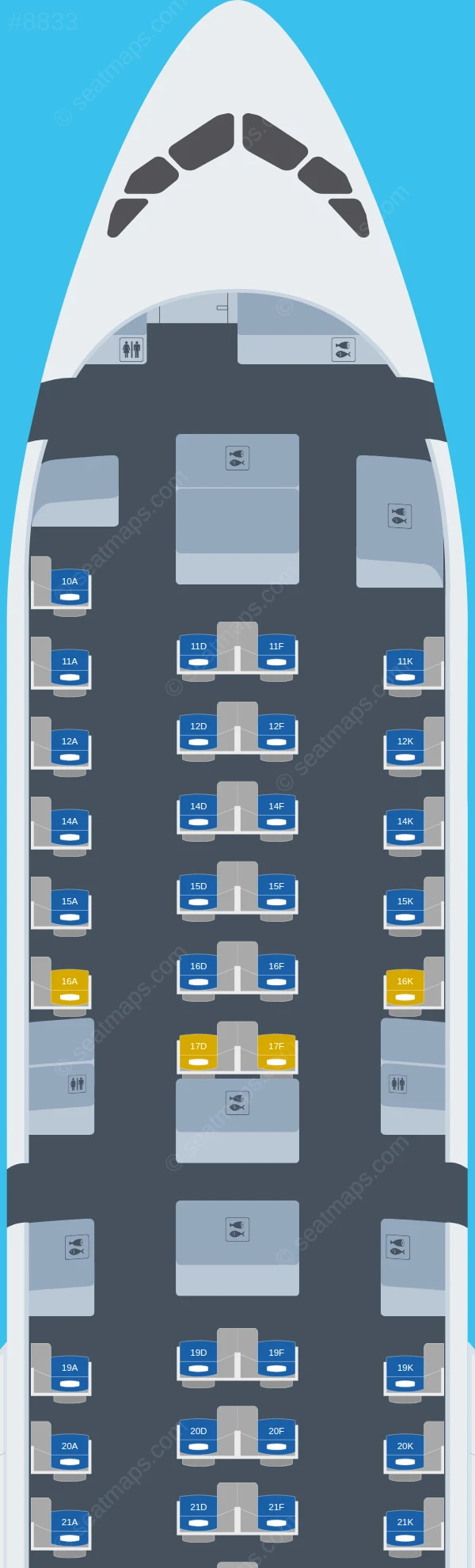 Singapore Airlines Airbus A350-900 ULR seatmap preview