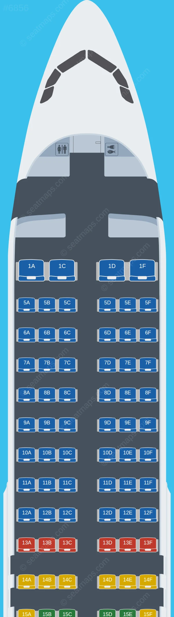 China Express Airlines Airbus A320-200 V.2 seatmap preview
