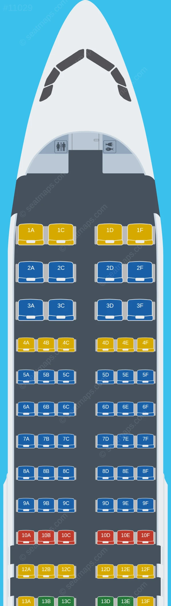 LIFT Airbus A320-200 seatmap preview