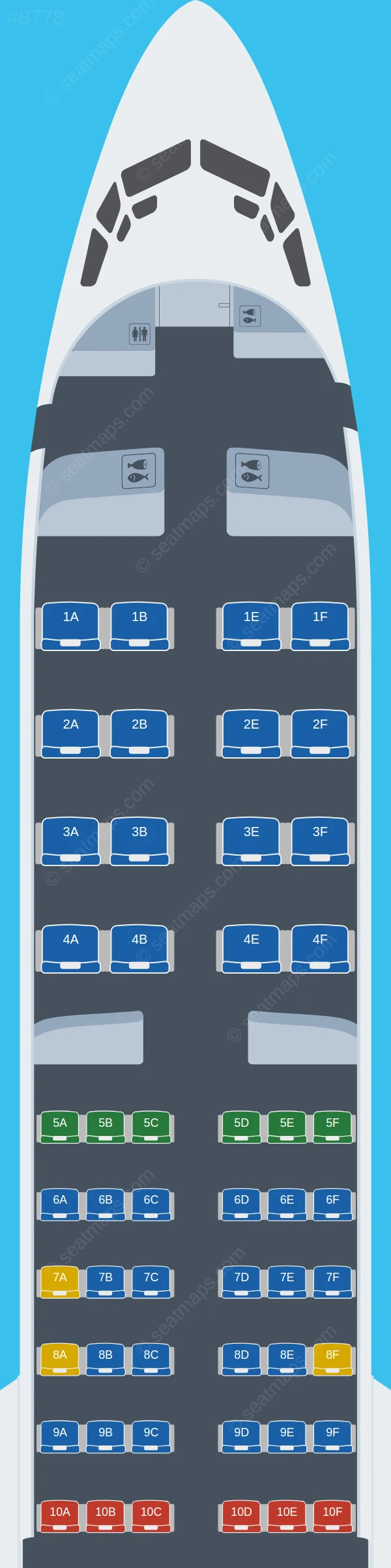 Turkish Airlines Boeing 737 MAX 8 seatmap preview