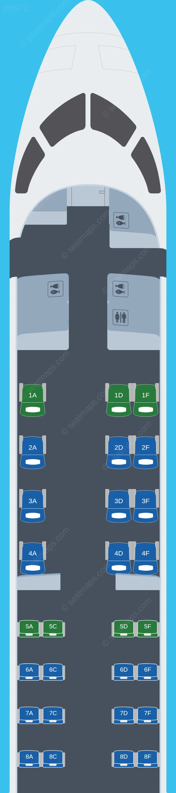 Uganda Airlines Bombardier CRJ900 seatmap preview