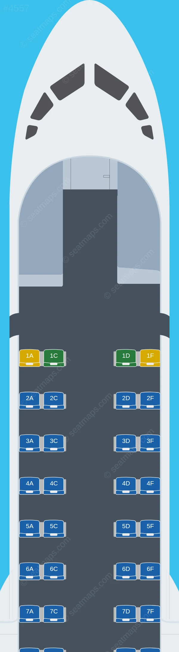 DAT ATR 72-200 V.1 seatmap preview