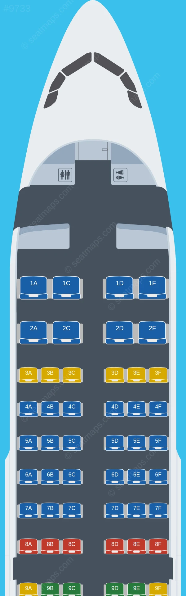 Aeroflot Airbus A319-100 seatmap preview