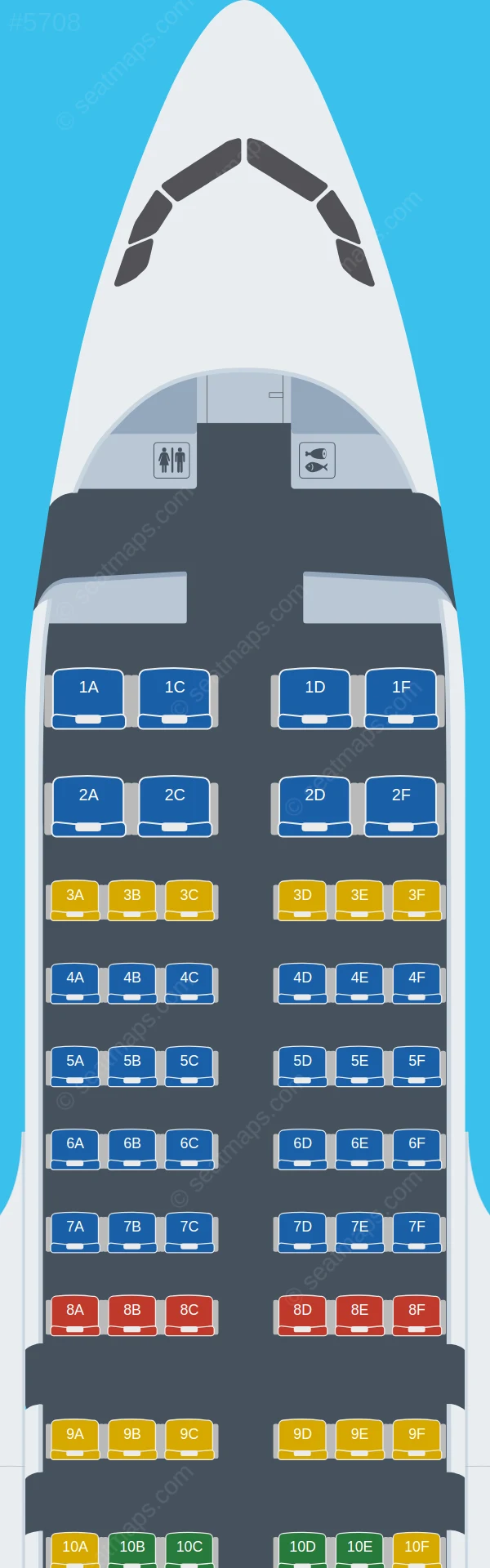 Bulgaria Air Airbus A319-100 seatmap preview