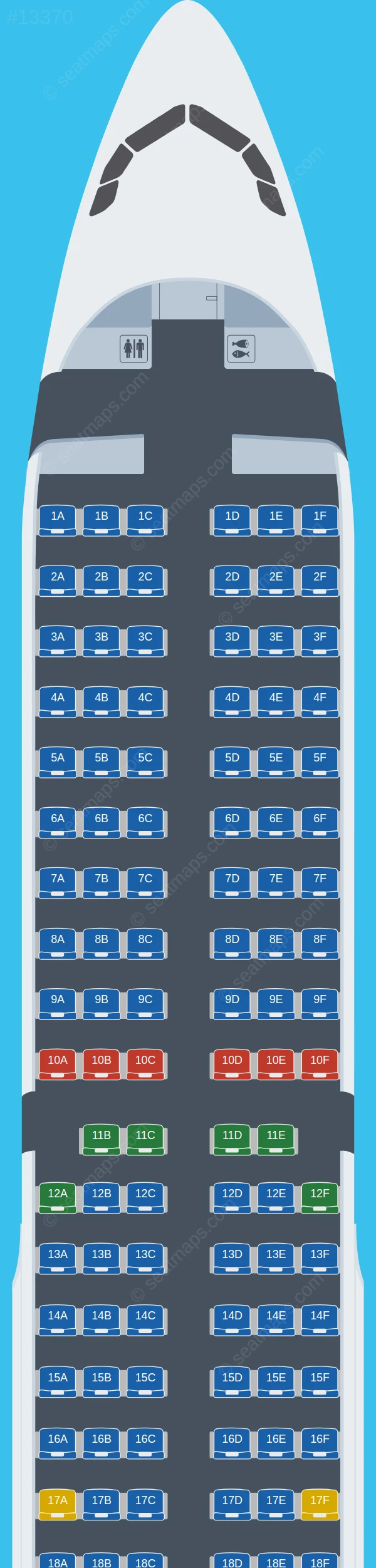 Vietravel Airlines Airbus A321-200 V.4 seatmap preview