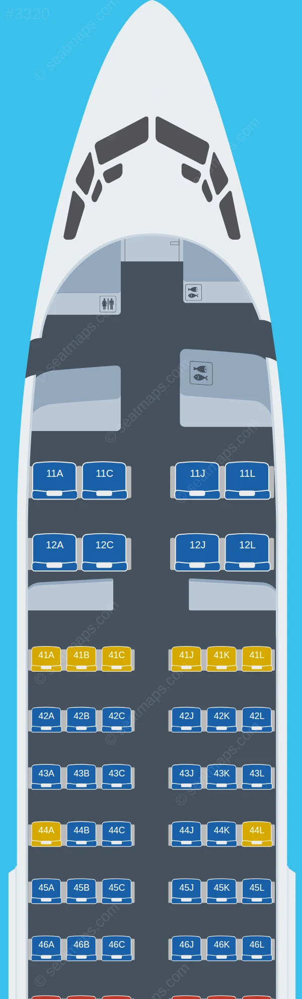XiamenAir Boeing 737-700 seatmap preview