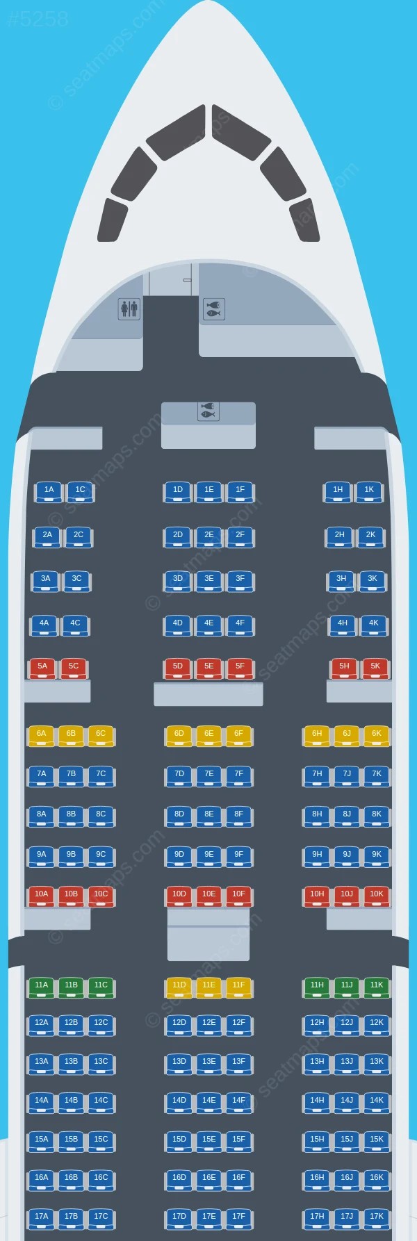 Scoot Tigerair Pte Boeing 787-9 seatmap preview