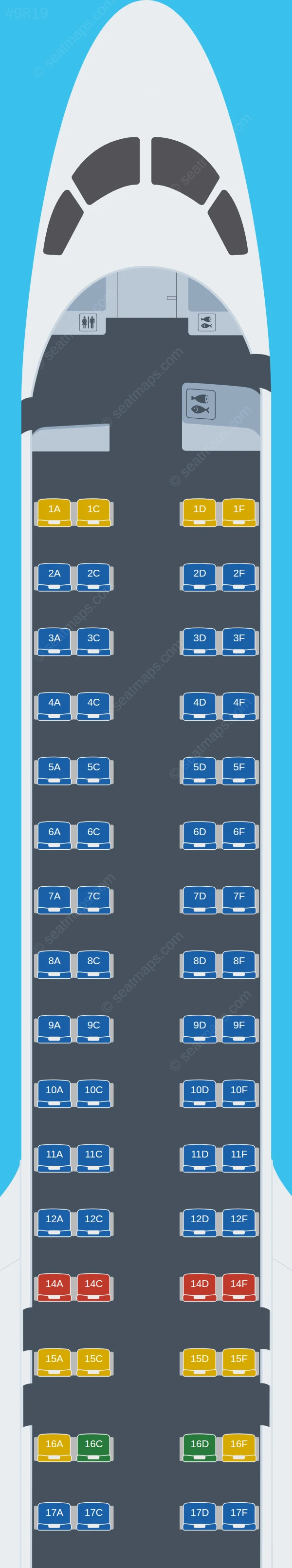 Binter Canarias Embraer E195 E2 seatmap preview