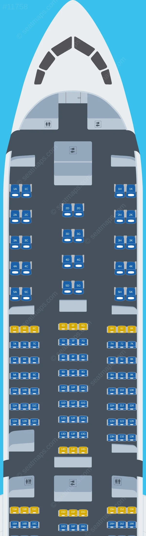 ANA - All Nippon Airways Boeing 787-10 V.2 seatmap preview