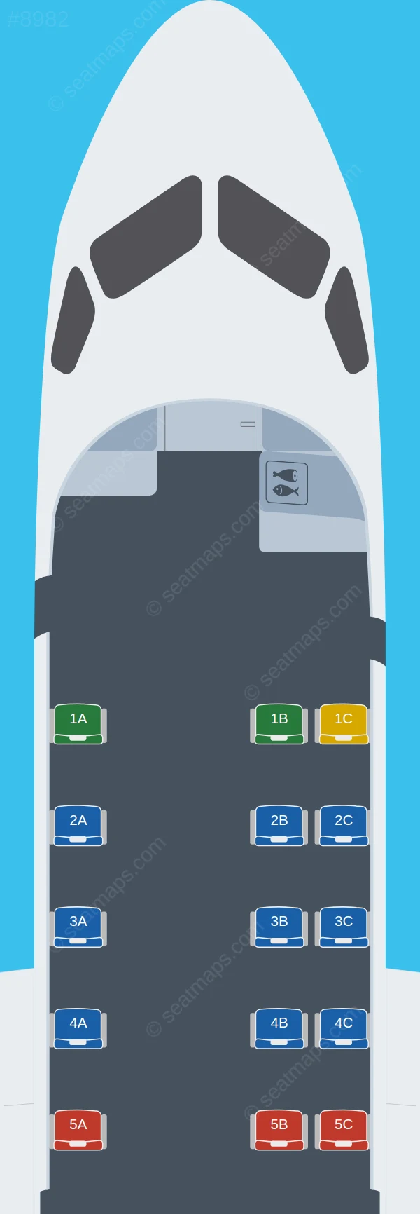 SprintAir Saab S340 seatmap preview