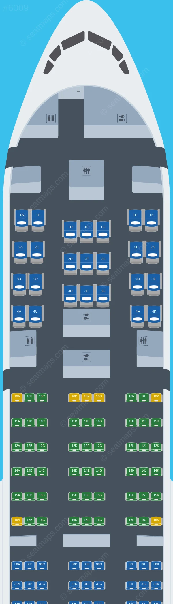 Pakistan International Airlines - PIA Boeing 777-200ER V.1 seatmap preview