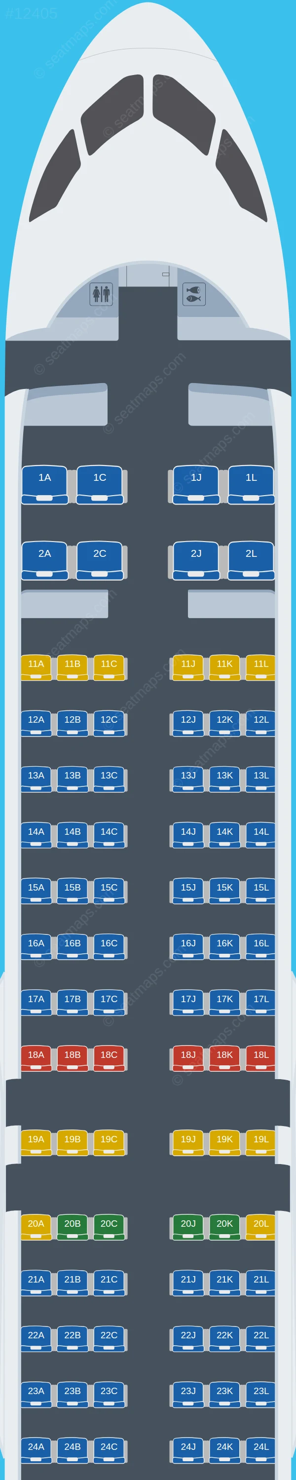 Air China COMAC C919 seatmap preview