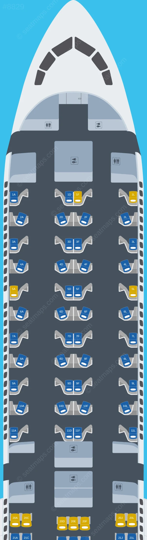 United Boeing 787-10 seatmap preview