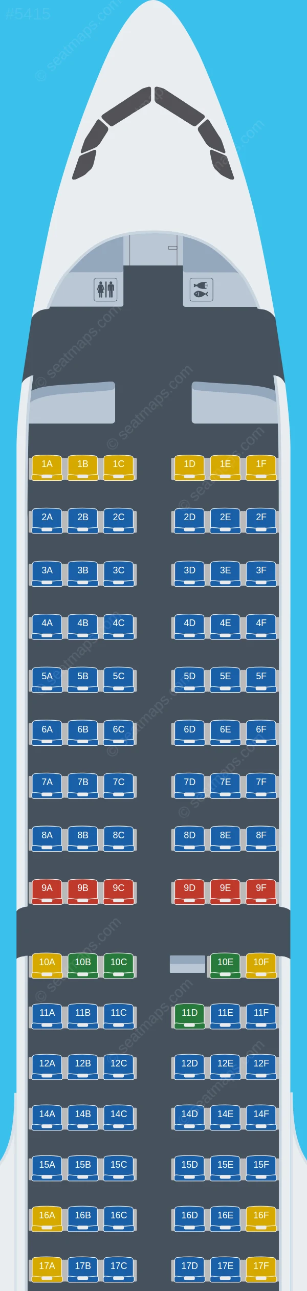 Austrian Airlines Airbus A321-100 seatmap preview