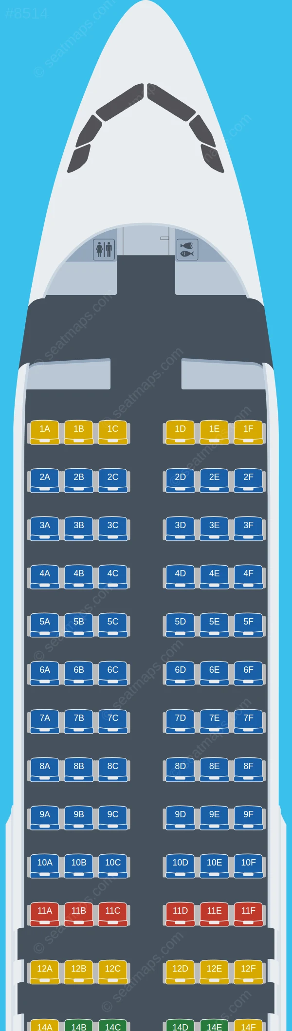 Air Travel Airbus A320-200 V.2 seatmap preview