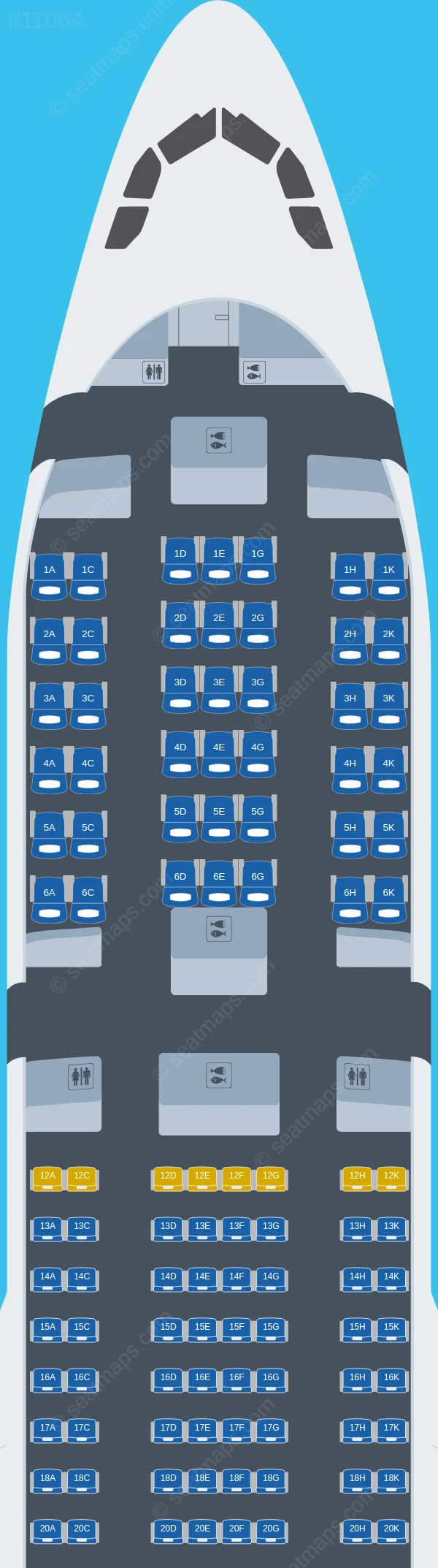 Air Greenland Airbus A330-800neo seatmap preview