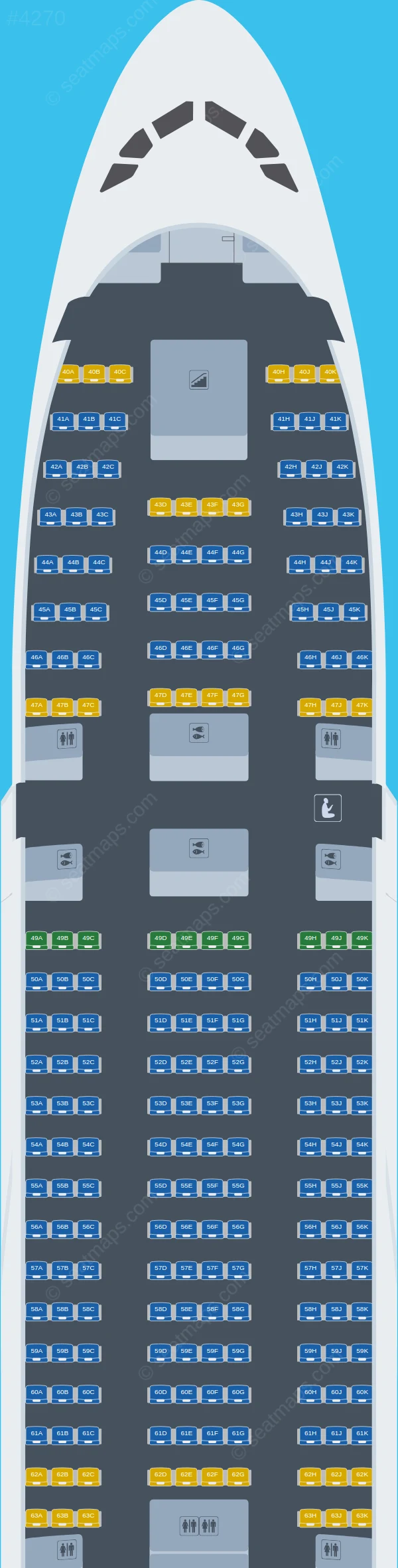 Etihad Airways Airbus A380-800 V.1 seatmap preview