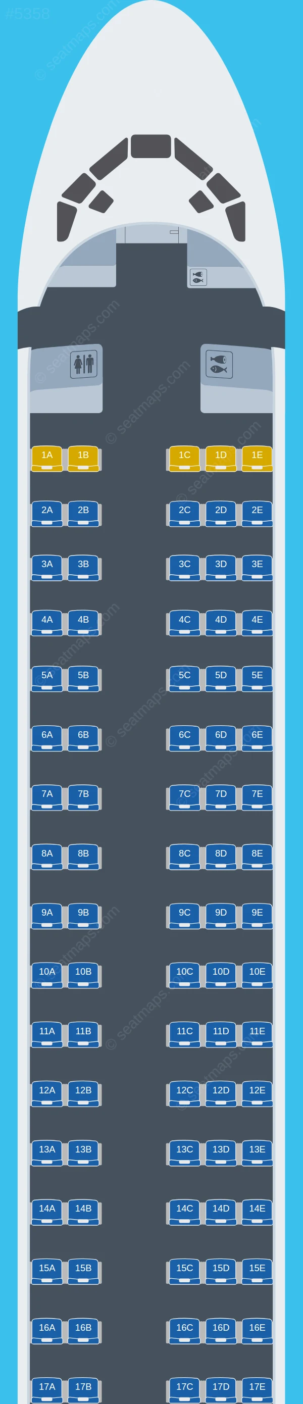ATA Airlines McDonnell Douglas MD-83 seatmap preview