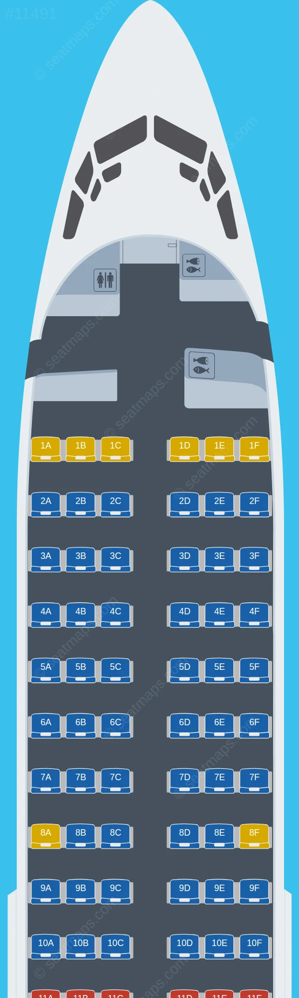 Africa Charter Airline Boeing 737-300 seatmap preview