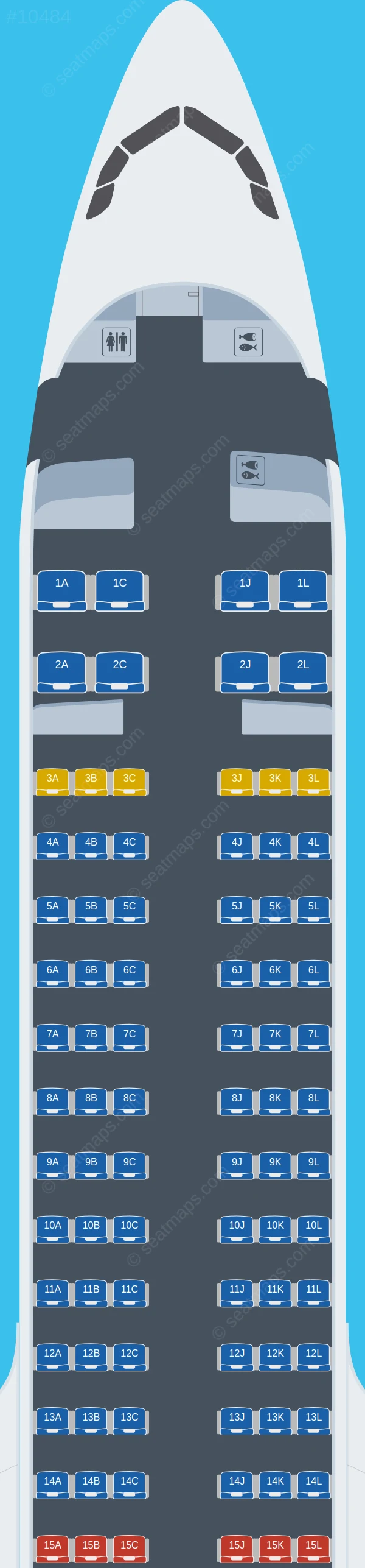 Loong Air Airbus A321neo seatmap preview