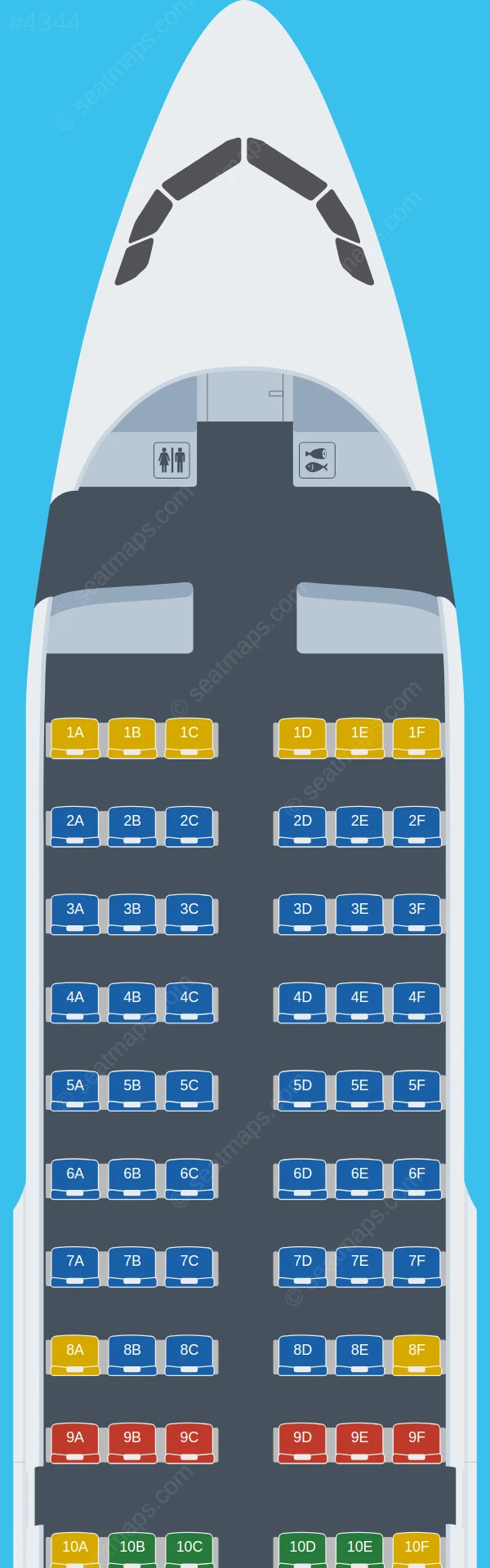 Brussels Airlines Airbus A319-100 seatmap preview
