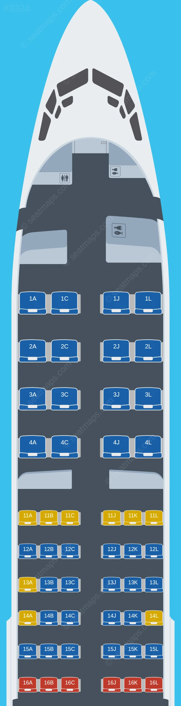 Ethiopian Airlines Boeing 737-800 seatmap preview